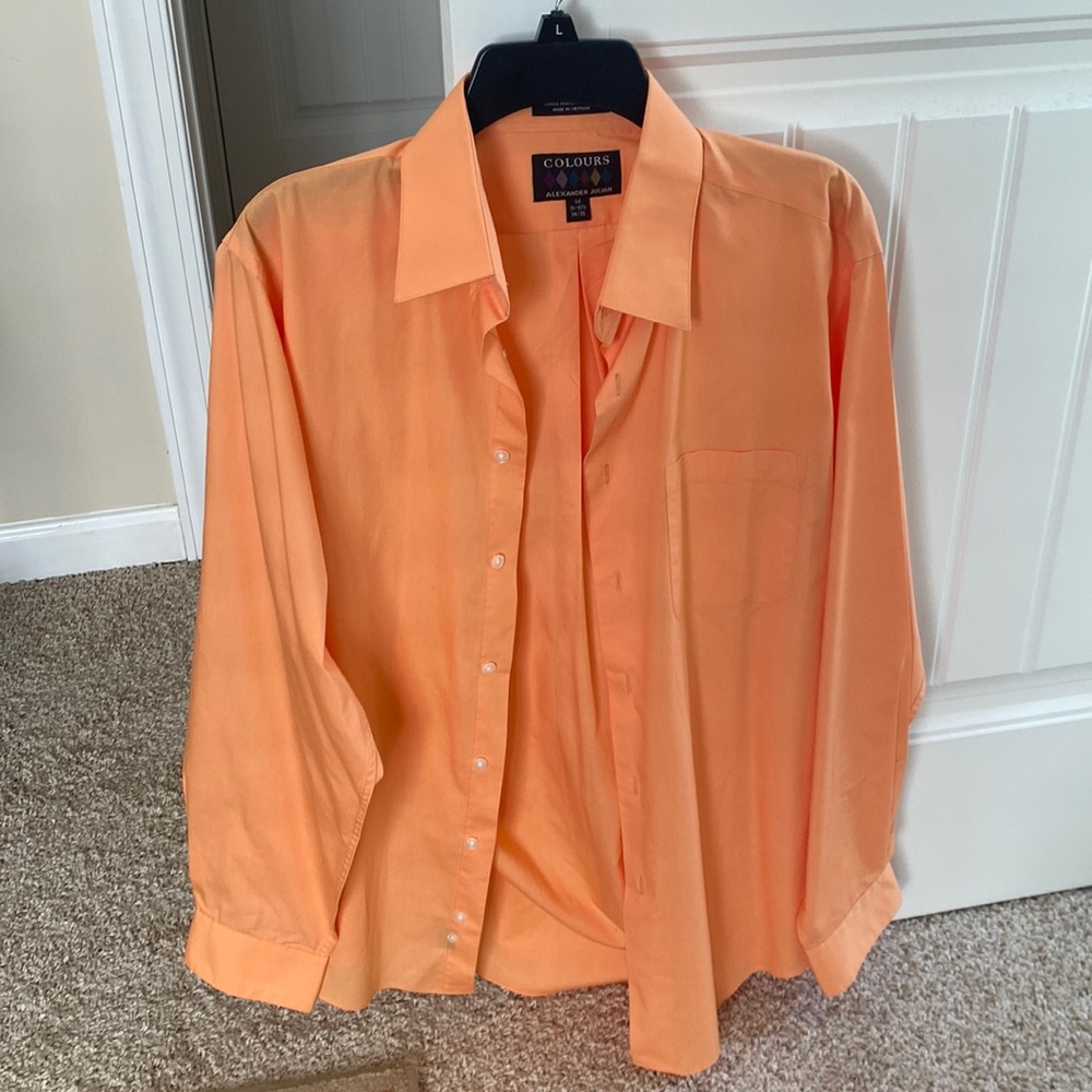Long sleeve orange dress shirt